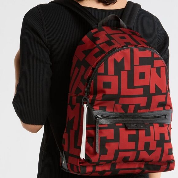 Longchamp Newest Quality Backpack Logo Red Black main image 9